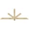 Ekena Millwork Kennewick Rough Sawn Timber Gable Bracket, Douglas Fir, 72"W x 27"H x 4"D x 4"F, 9/12 Pitch GBW072X27X0404KEN00RDF - alternate 1